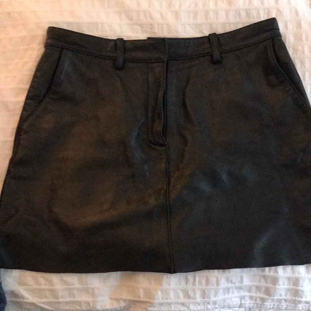 Wilson’s leather maxima black leather skirt
